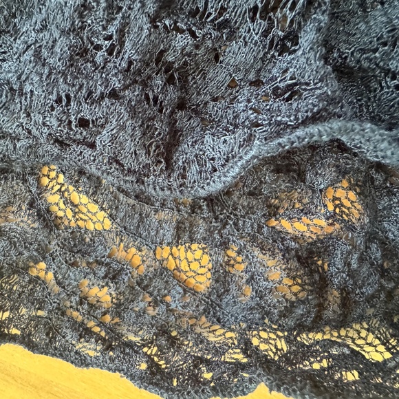 Anthropologie - NWT - Black, XS, Stretch, Short Sleeve, Lace Top - Picture 9 of 12